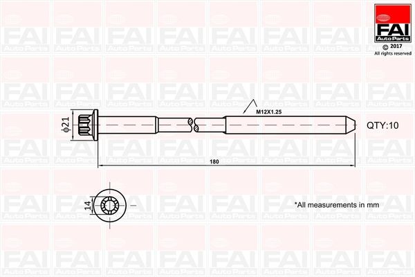 FAI AUTOPARTS Syl.kannen pulttisarja B2111